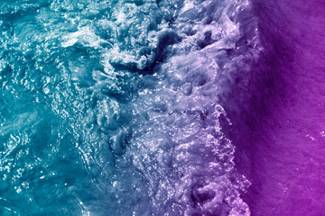 Abstract background sea wave surface with  filtered color on blue and purple, can using for background 