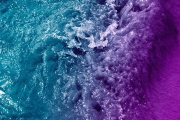 Abstract background sea wave surface with  filtered color on blue and purple, can using for background 
