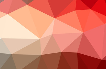 Illustration of abstract Red horizontal low poly background. Beautiful polygon design pattern.