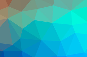 Illustration of abstract Blue And Green horizontal low poly background. Beautiful polygon design pattern.