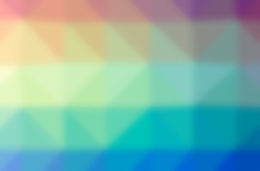 Abstract illustration of blue, red, yellow and green through the tiny glass background