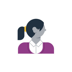 Woman side view, turned head