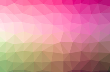 Illustration of abstract Green, Pink horizontal low poly background. Beautiful polygon design pattern.