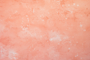 Living coral pink concrete wall