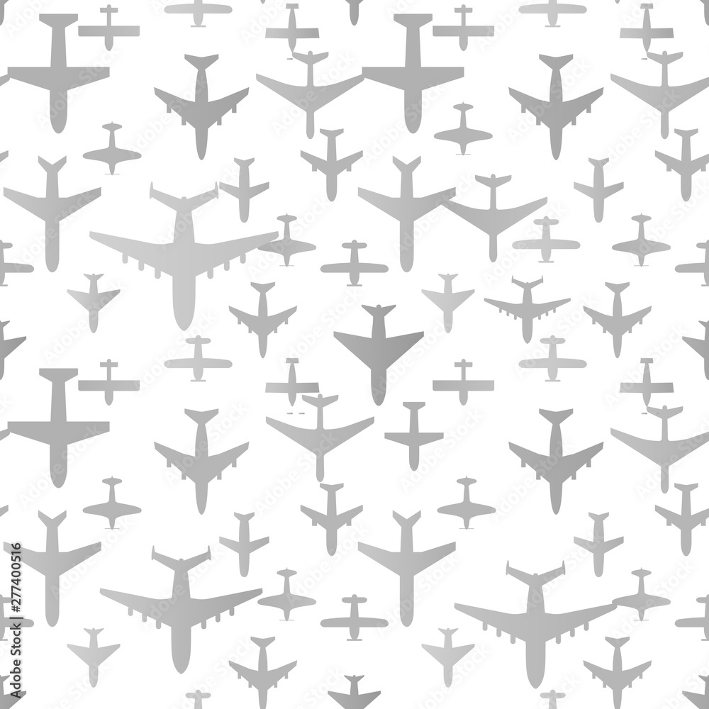 Poster airplane seamless background. aircraft transportation pattern template. aviation vector repeatable t
