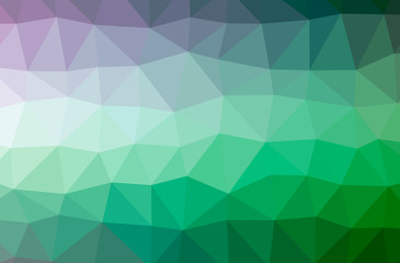 Illustration of abstract Green, Purple, Yellow horizontal low poly background. Beautiful polygon design pattern.