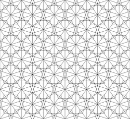 Fototapeta premium Abstract geometric linear seamless pattern. Stylish monochrome texture. Modern vector wallpaper.