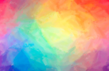 Fototapeta premium Abstract illustration of blue, orange, pink, red Dry Brush Oil Paint background