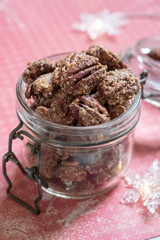 Candied pecan, almond and walnut with brown sugar and cinnamon