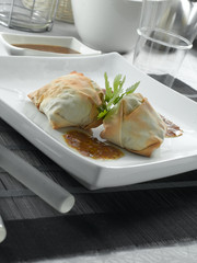empanadillas rellenas de carne. dumplings stuffed with meat.