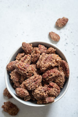 Candied pecan, almond and walnut with brown sugar and cinnamon