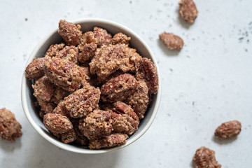 Candied pecan, almond and walnut with brown sugar and cinnamon