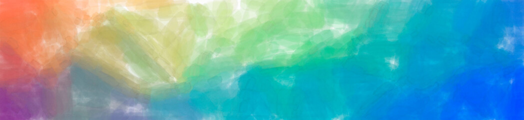 Abstract illustration of blue, yellow and green Watercolor with low coverage background