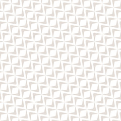 Vector white and beige diagonal seamless pattern with mesh, wavy lines, zigzag