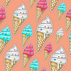 Color ice cream background