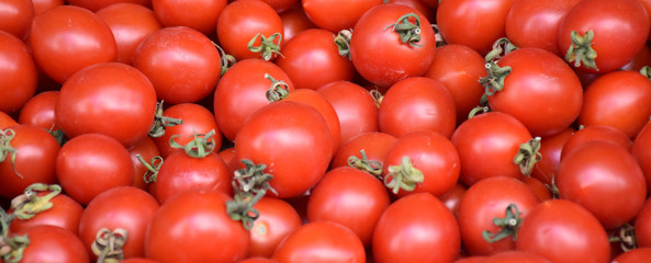 Juicy ripe cherry tomatoes