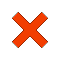 Obraz premium delete cross vector icon