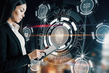 Password and biometric concept