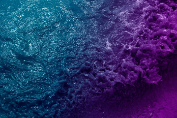 Abstract background sea wave surface with  filtered color on blue and purple, can using for background 
