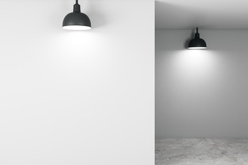 Contemporary interior with copy space