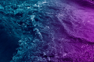 Abstract background sea wave surface with  filtered color on blue and purple, can using for background 