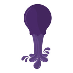 Isolated grape dripping juice on a white background - Vector