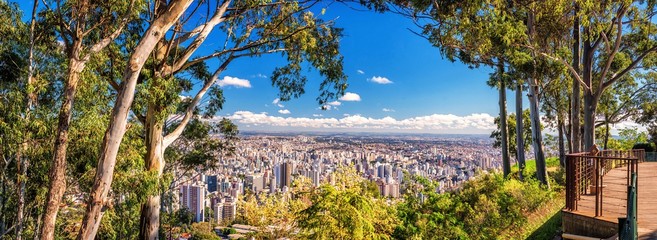 Panorama of Belo Horizonte Cityscape Buildings Seen from mangabeiras park viewpoint