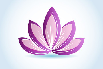 Lotus flower id card logo vector