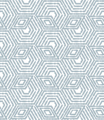 Abstract geometric pattern with stripes, lines. Seamless vector background. White and blue ornament. Simple lattice graphic design