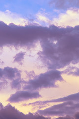 Obraz premium dark blue clouds on pink from sunset sky