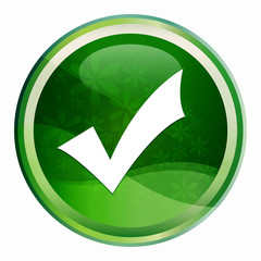 Checkmark icon Natural Green Round Button