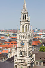 Fototapeta na wymiar Town Hall in Marienplatz, Munich, Germany.