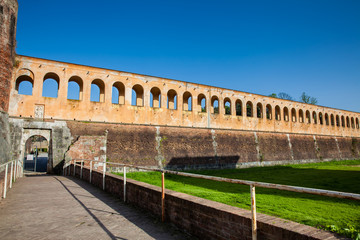 The Cittadella Nuova also called Giardino di Scotto an historical fortress from the 14th century in Pisa