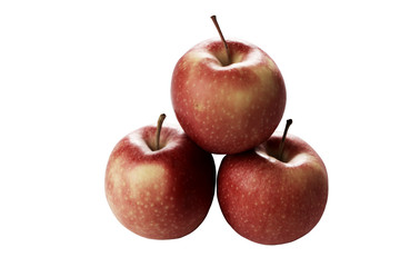 red apples isolated on white background