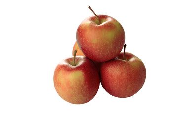red apples isolated on white background