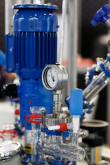 industrial chemical equipment with vacuum gauge