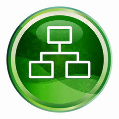 Network connections icon Natural Green Round Button