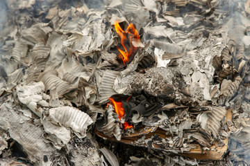 Burning garbage