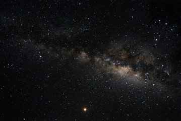 Fototapeta na wymiar Night landscape with the Milky Way in Omo Valley Ethiopia