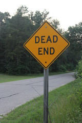 Dead End Sign by road