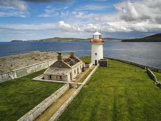 Fototapeta na wymiar Ruins of Lighthouse keepers House