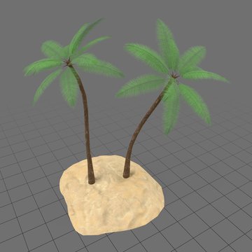 Palm trees on small island