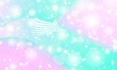 Fototapeta na wymiar Fairy background. Unicorn pattern.