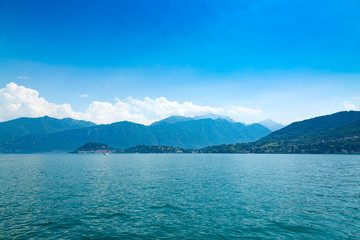 Beautiful Lake Como and Alp Monutains in Lombardy, Italy