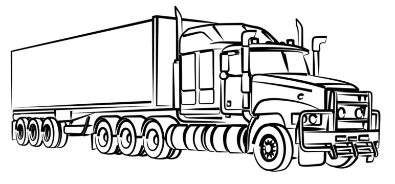  Sketch of long truck