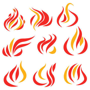 Flames set icon