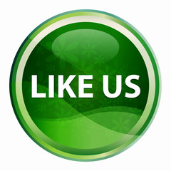 Like Us Natural Green Round Button