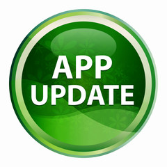 App Update Natural Green Round Button