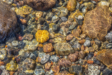Colored Rocks Under Clear Water 9