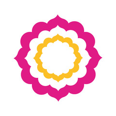colorful flower of the india icon